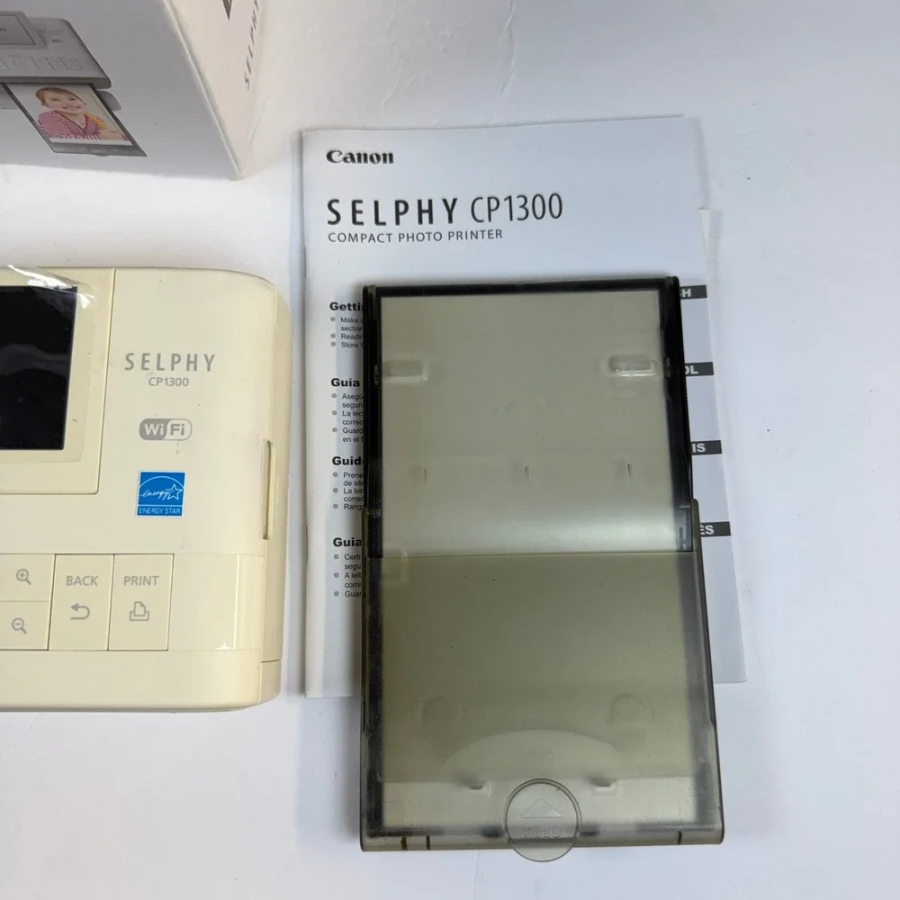 Canon SELPHY CP1300 Wireless Compact Photo Printer White for Parts Repair C-10